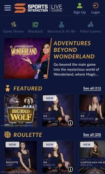 sportsinteraction casino|Live Casino Games .
